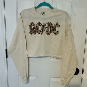 AC/DC Long sleeve Crop Top